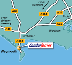 Weymouth Ferry Port Map